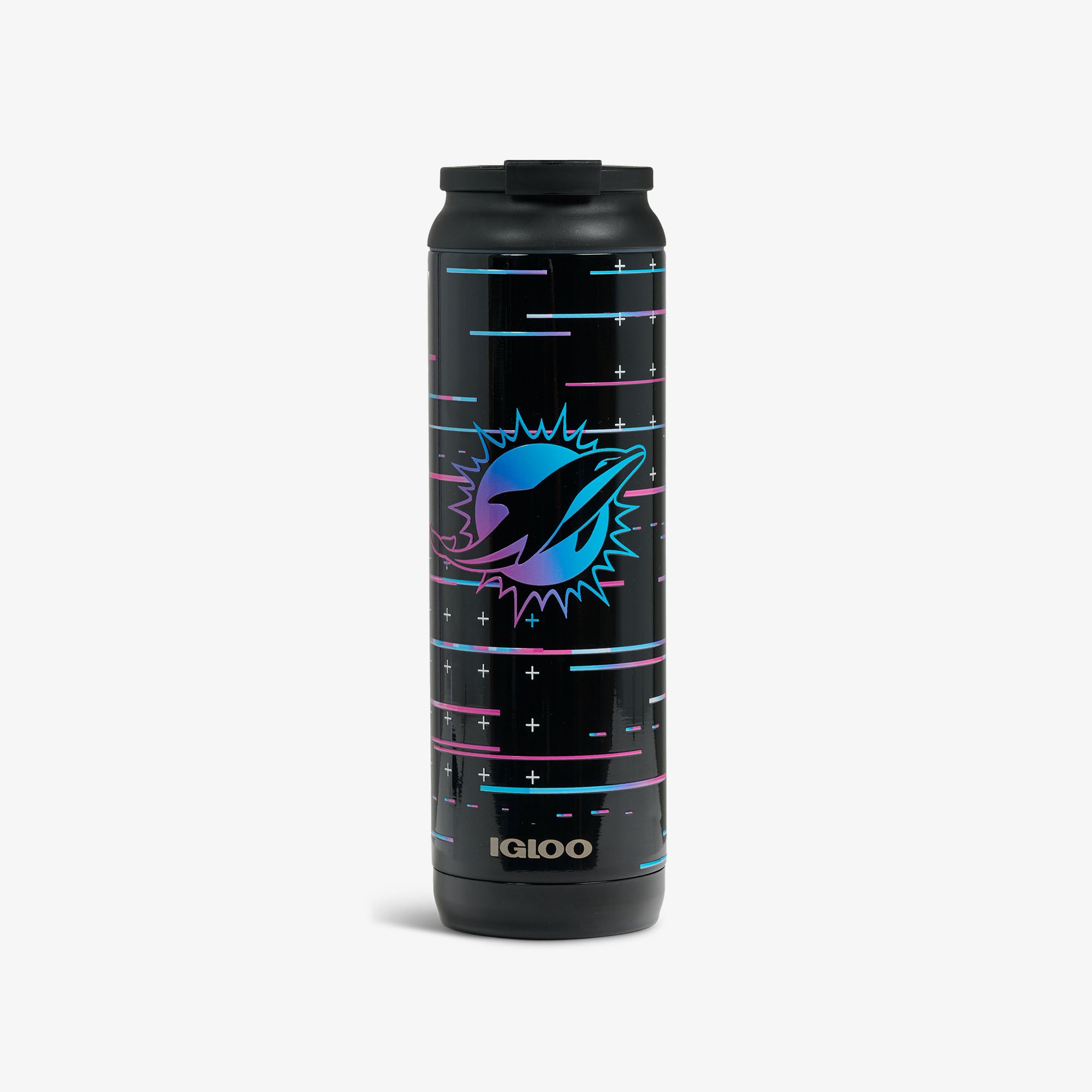 NFL Neon Miami Dolphins 20 Oz Flip ‘n’ Sip Tumbler